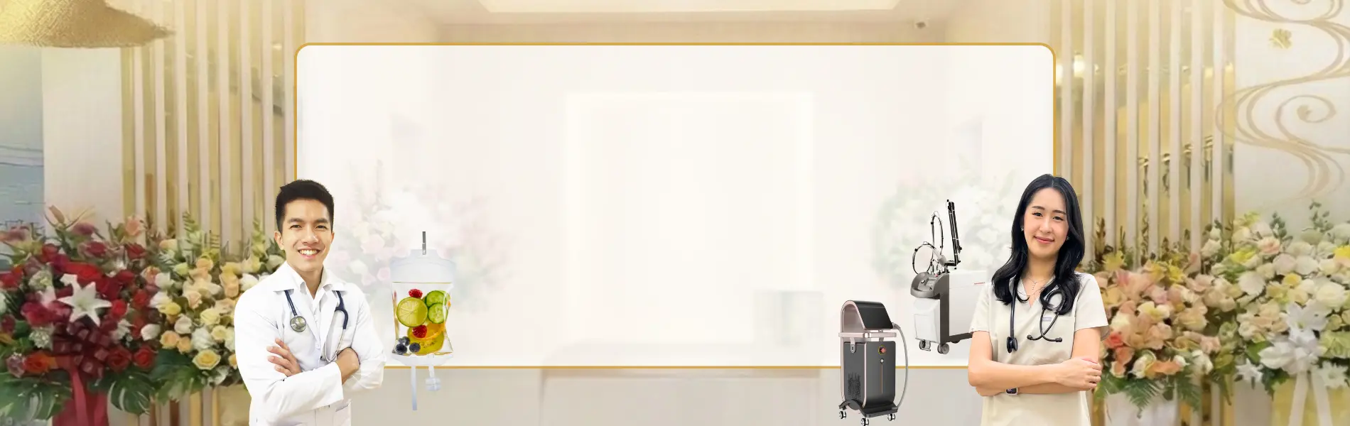 ブレズクリニック10周年キャンペーン用トップバナー（ビタミン点滴50％OFFと医療レーザー脱毛ポイント2倍）